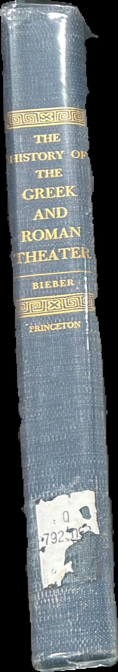 The history of the Greek and Roman theater spine