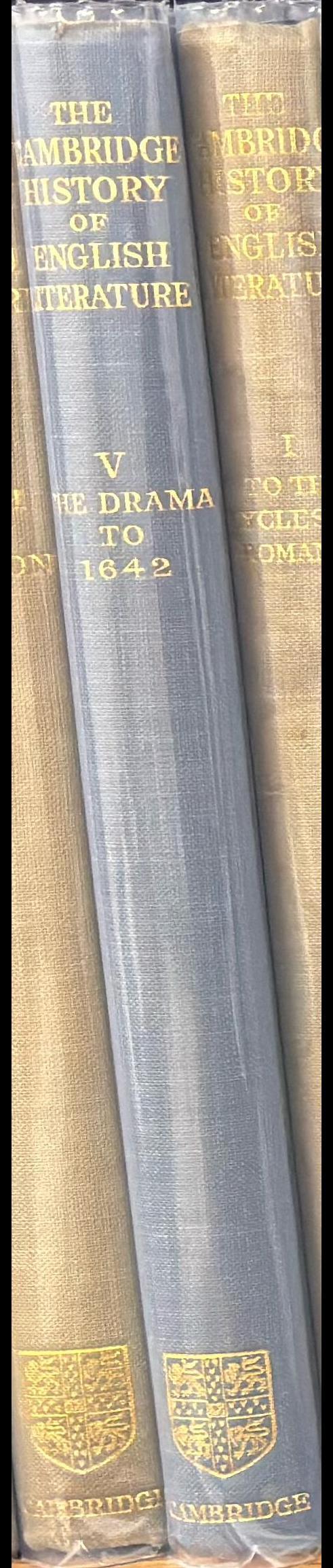The Cambridge history of English literature : volume V : the drama to 1642 : part one spine