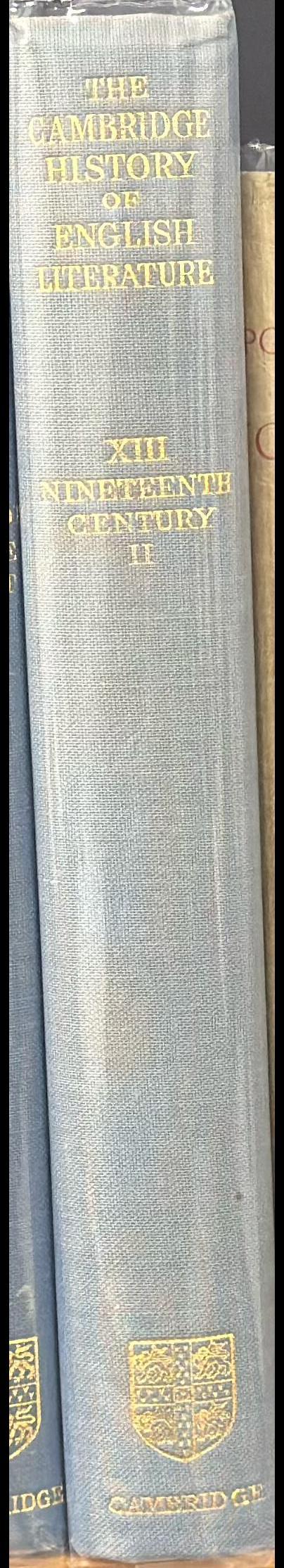 The Cambridge history of English literature : volume XIII : the nineteenth century II spine