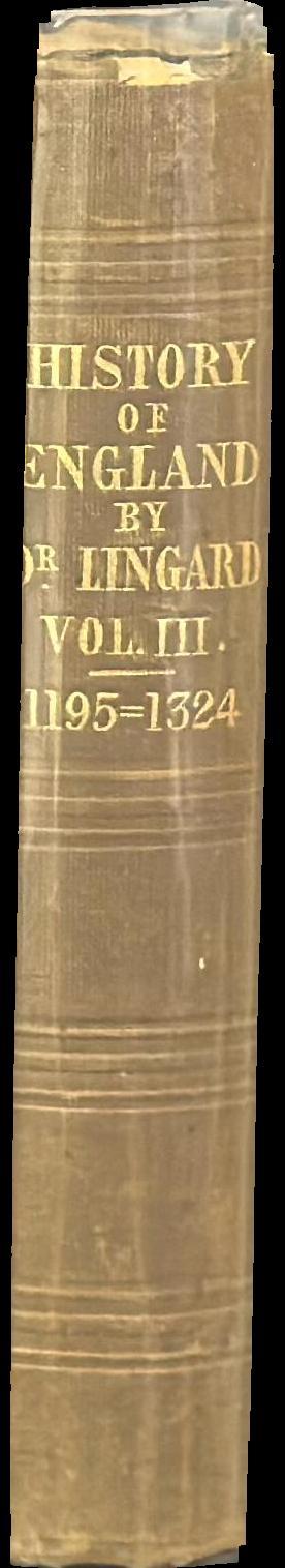 A history of England, from the first invasion by the Romans : vol. III spine
