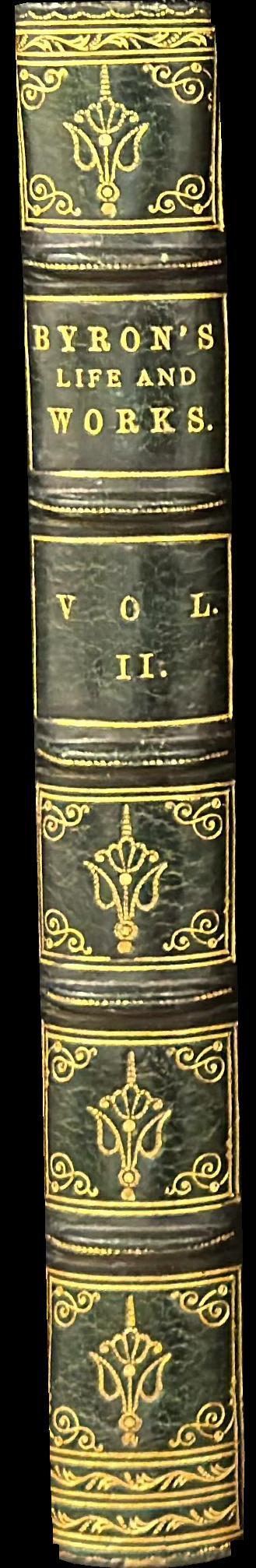 The work of Lord Byron : with his letters and journals, and his life : vol. II spine
