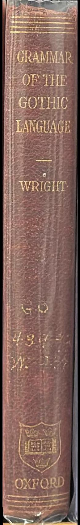 Grammar of the Gothic language ... spine