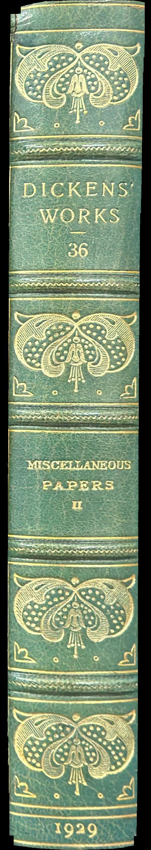 Miscellaneous papers : volume II : plays and poems spine