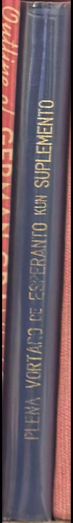 Plena vortaro de Esperanto = Full dictionary of Esperanto spine
