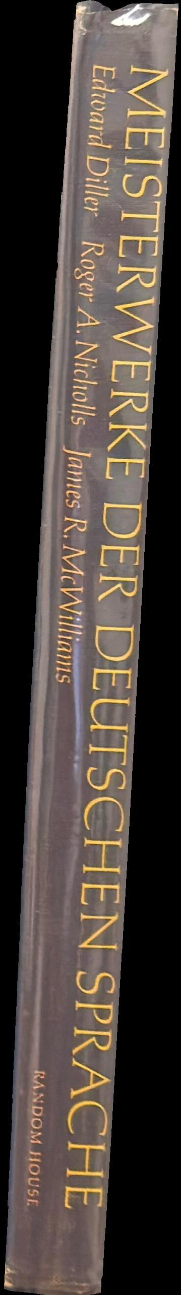 Meisterwerke der Deutschen sprache / Edward Diller, Roger A. Nicholls, James R. McWilliams spine