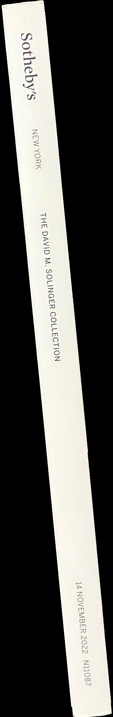The David M. Solinger collection : New York, 14 November 2022 / Sotheby's spine