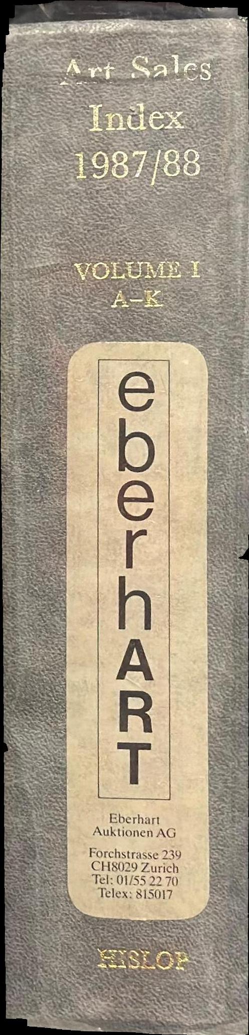 The art sales index 1987/88 : volume I : oil paintings, watercolours and drawings : artists A-K spine