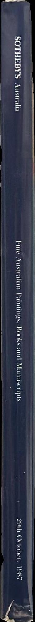 Fine Australian paintings, books and manuscripts : Thursday 29th October, 1987 spine