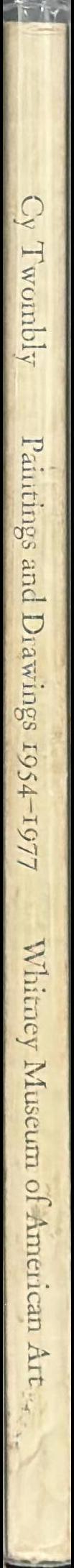 Cy Twombly : the sculpture spine