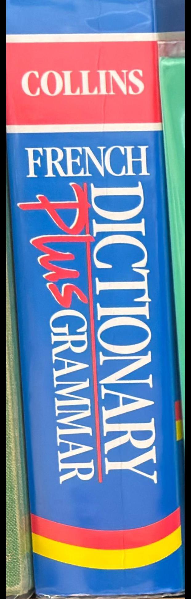 French dictionary plus grammar spine