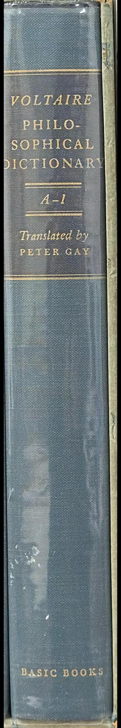 Philosophical dictionary : A - I spine