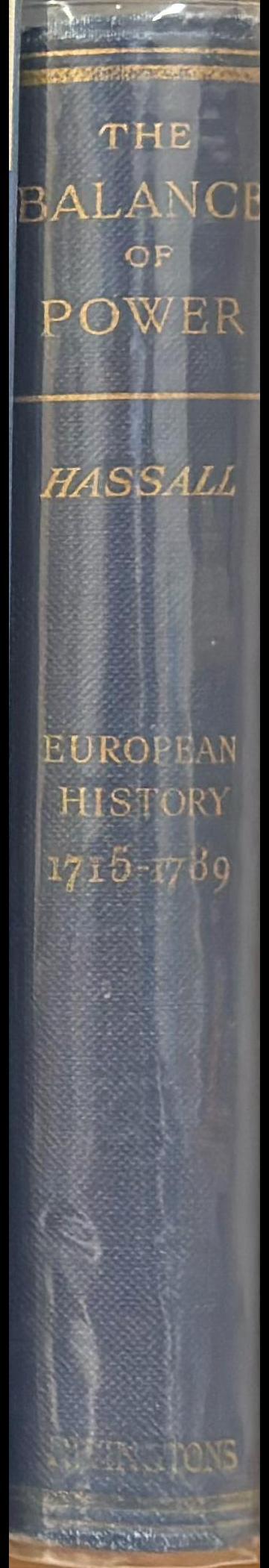 The balance of power, 1715–1789 spine