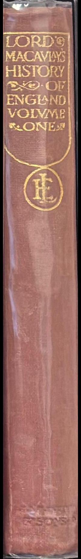 The history of England from the accession of James II : vol. one spine