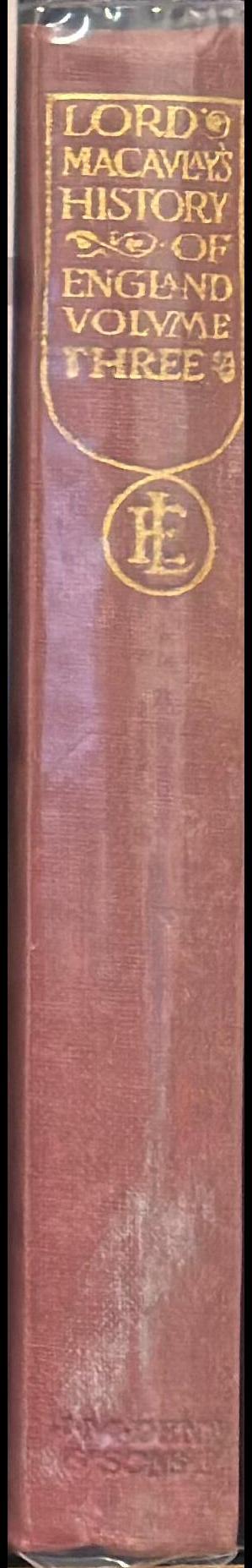 The history of England from the accession of James II : vol. three spine