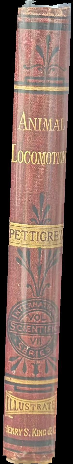 Animal locomotion, or, Walking, swimming, and flying, with a dissertation on aëronautics / by J. Bell Pettigrew spine