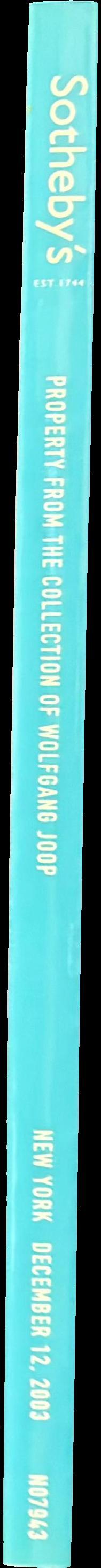 Property from the collection of Wolfgang Joop : auction in New York, 12 December 2003 / Sotheby's spine