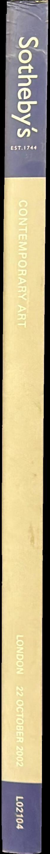 Contemporary art : auction in London, 22 October 2002 / Sotheby's spine
