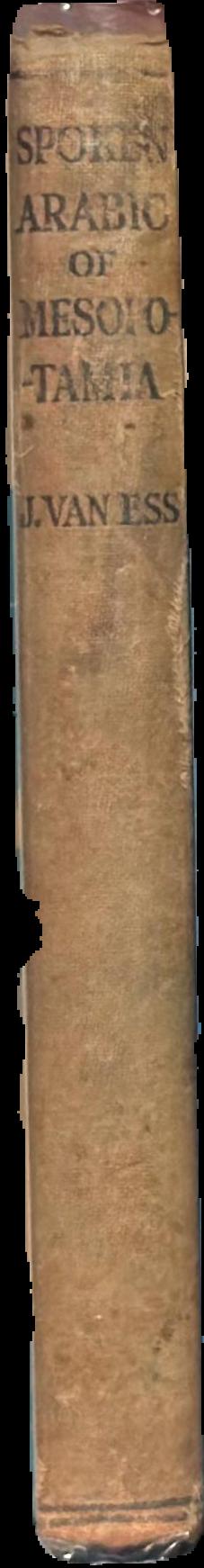 The spoken Arabic of Mesopotamia spine