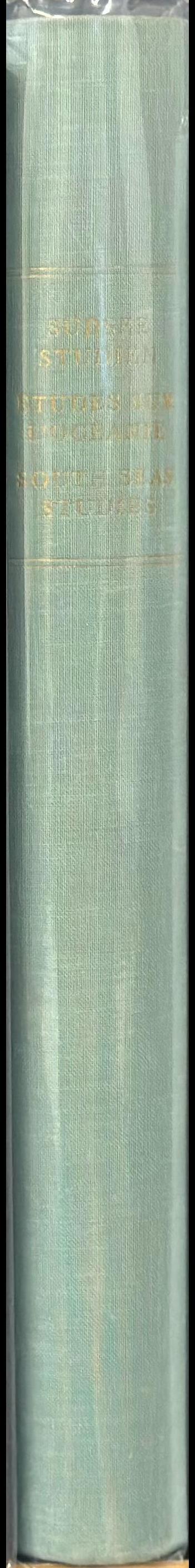 Sudseestudien : Etudes sur l'oceanie = South Seas studies : Gedenkschrift zur Erinnerung an Felix Speiser / herausgegeben vom Museum fur Volkerkunde und Schweizerischen Museum fur Volkskunde Basel spine