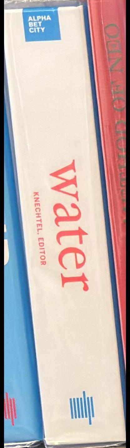 Water / edited by John Knetchel spine