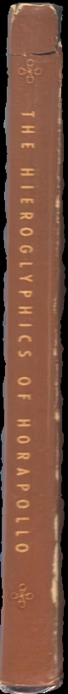 The hieroglyphics of Horapollo spine