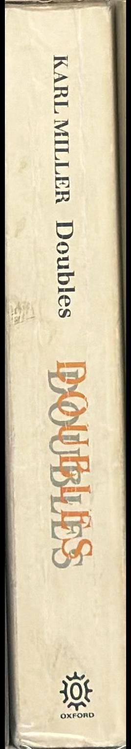 Doubles : studies in literary history spine