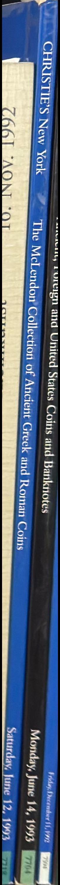 The McLendon Collection of ancient Greek and Roman coins spine