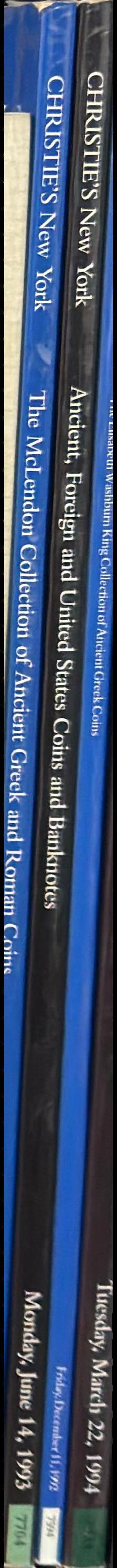Ancient, foreign and United States coins and banknotes spine