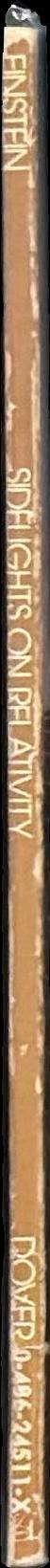 Sidelights on relativity spine