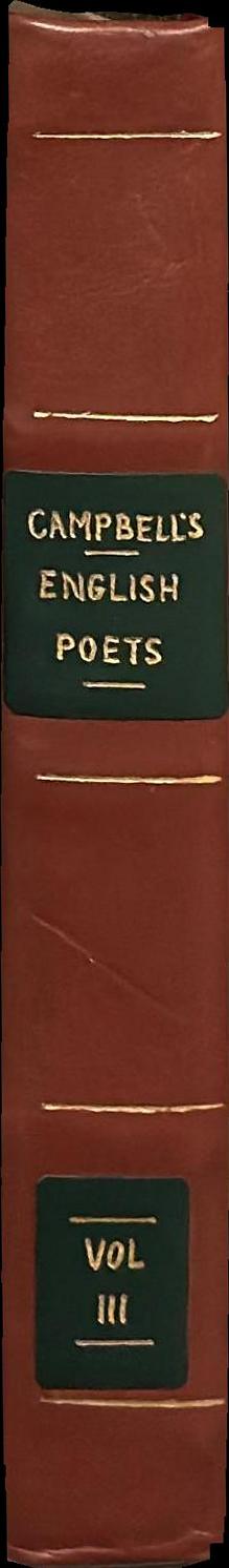 Specimens of the British poets : with biographical and critical notices, and an essay on English poetry spine