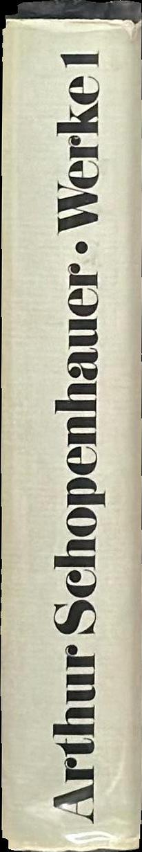 Arthur Schopenhauer : werke in zwei banden : band 1 spine