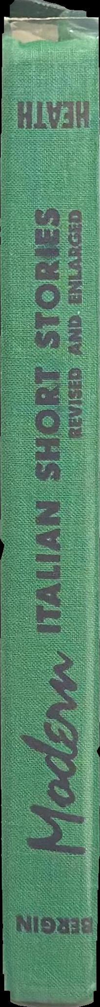 Modern Italian short stories spine