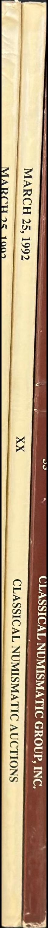 A mail bid auction sale of classical coins featuring spine