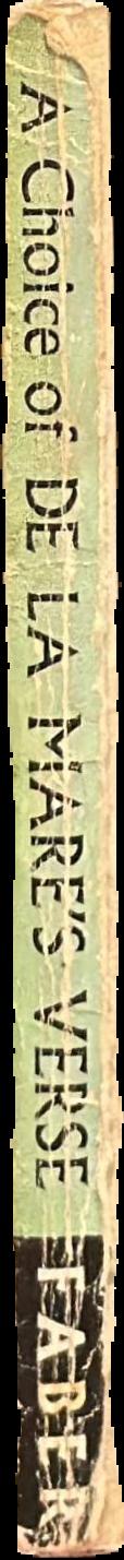 A choice of de la mare's verse spine