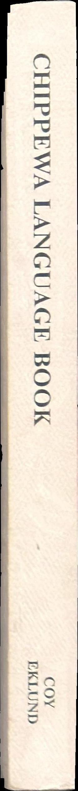 Chippewa (Ojibwe) language book spine