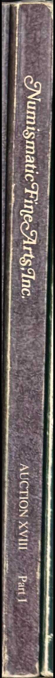 Auction XVIII : ancient coins : part I : Greek coins and coins of the Seleucid Kings / Numismatic Fine Arts, Inc. spine