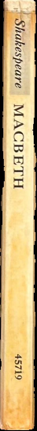 Macbeth / William Shakespeare ; edited by G. K. Hunter spine