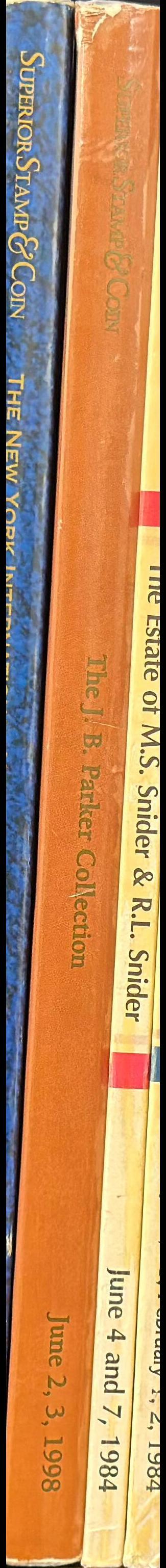 The J. B. Parker Collection : June 2, 3, 1998 / Superior Stamp & Coin spine