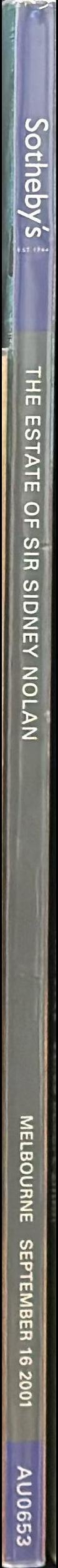 The Estate of Sir Sidney Nolan : sale AU0653 / Sotheby's Australia spine
