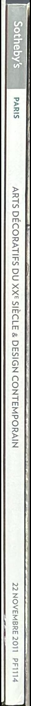 Arts decoratifs du XXe siecle & design contemporain = decorative arts of the 20th Century and contemporary design spine