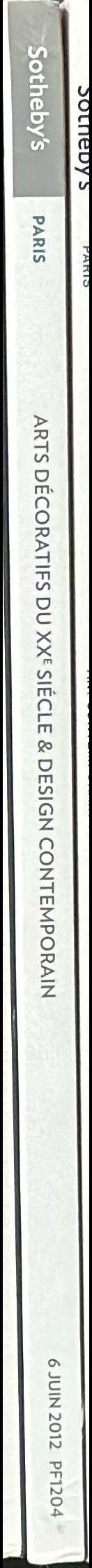 Arts decoratifs du XXe siecle & design contemporain = decorative arts of the 20th Century and contemporary design spine