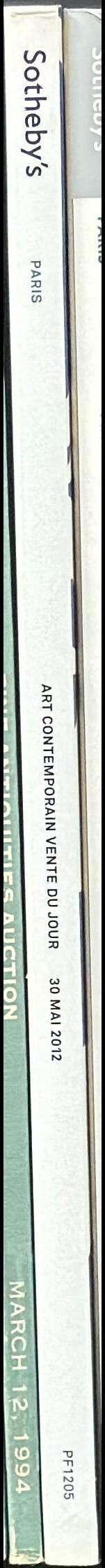 Art contemporain : vente du jour, Paris 30 Mai 2012 a 14h 30, lots 101-237 spine