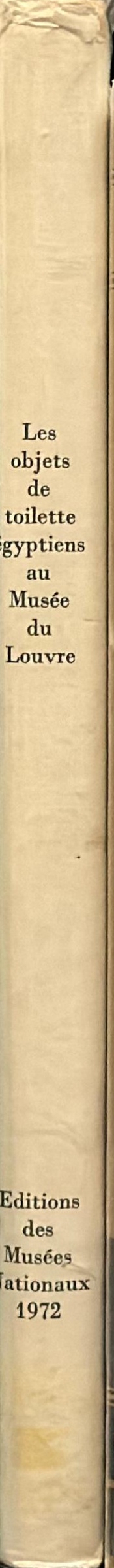 Catalogue des objets de toilette egyptiens spine