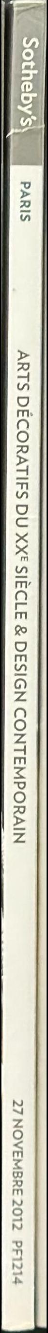 Arts decoratifs du XXe siecle and Design contemporain : vente a Paris Mardi 27 Novembre 2012, 14 h 30 spine