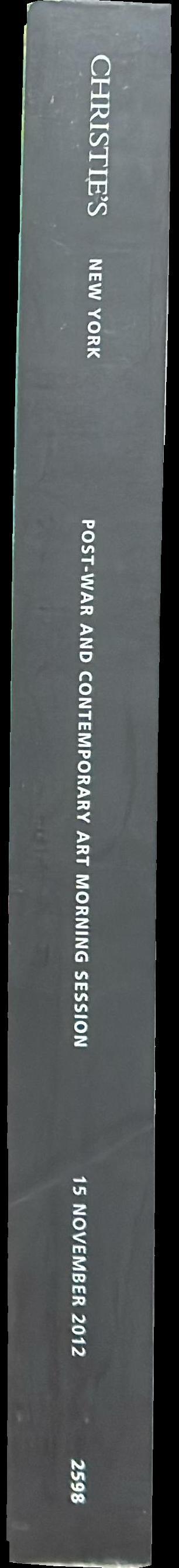 Post-war and contemporary art : morning session, Thursday 15 November 2012 spine