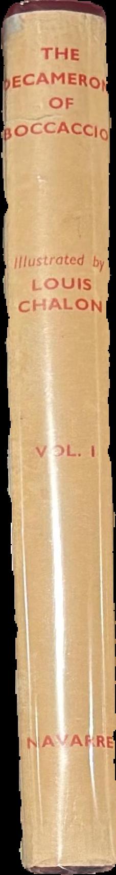 The decameron of Giovanni Boccaccio : volume the first spine