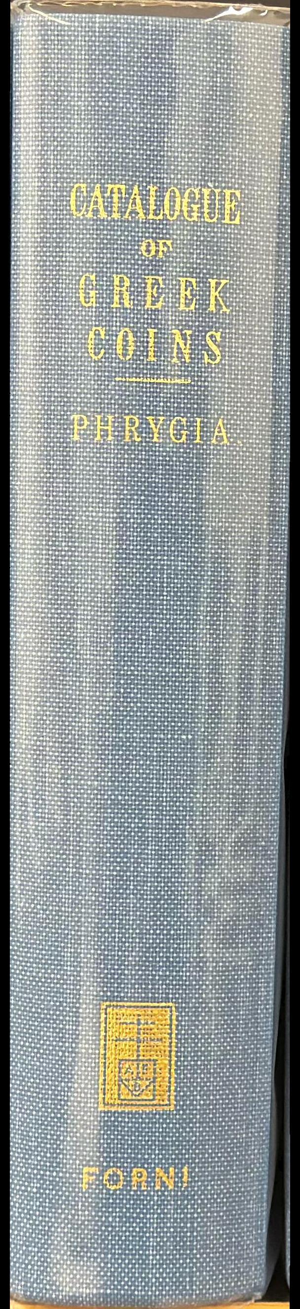 Catalogue of the Greek coins of Phyrgia spine