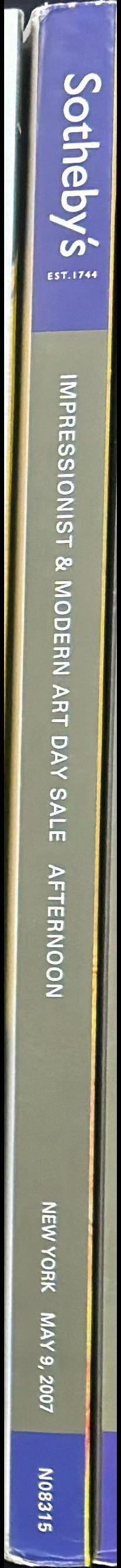Impressionist and modern art day sale : afternoon : New York, Wednesday May 9, 2007 at 2 pm spine