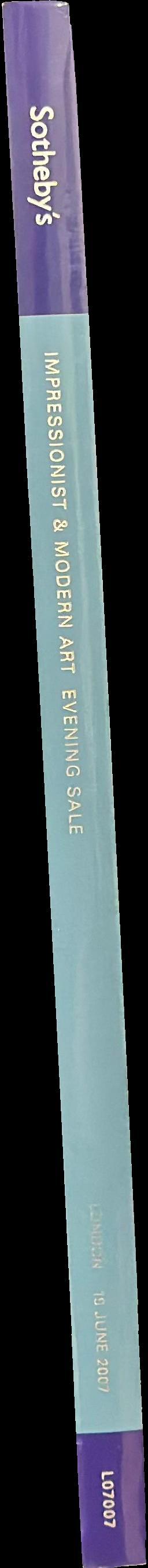 Impressionist and modern art evening sale : London, Tuesday 19 June 2007 spine