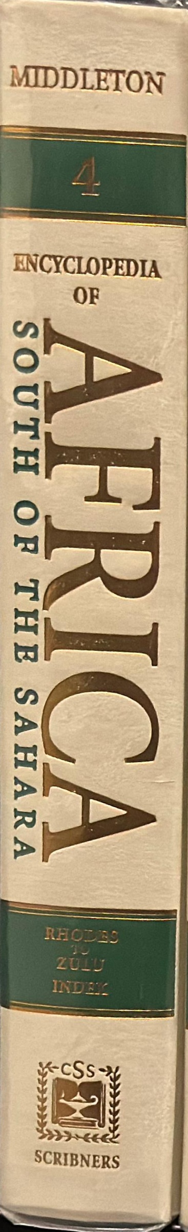 Encyclopedia of Africa south of the Sahara : volume 4 spine
